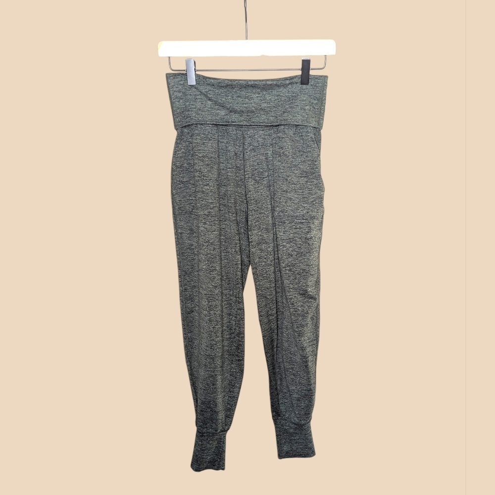Aerie OFFLINE Joggers XS Gray Green High Waisted Foldover Athleisure Loungewear